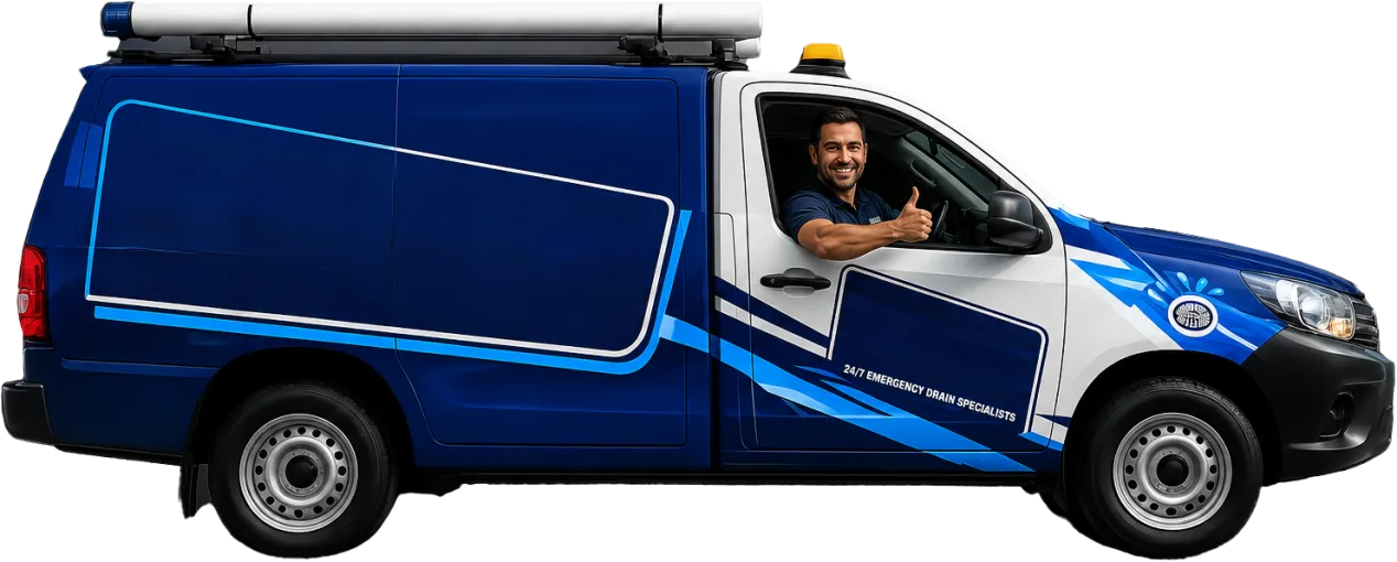 Our drain service van out on a Lewisham job